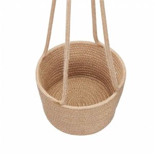 Juego de decoración de pared de bambú, cesta de fruta colgante de mimbre de yute, macetas extra grandes para plantas, cestas de flores de pesca - Product Image 5