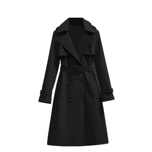 Nuovo Trench da <span class=keywords><strong>Donna</strong></span> Media Lunghezza Elegante e Casual in Stile Coreano per <span class=keywords><strong>Primavera</strong></span> Autunno 2025, <span class=keywords><strong>Soprabito</strong></span> con Maniche Lunghe e Bottoni - Product Image 5