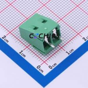 MX128-5.0-02P-GN01-Cu-Y-A Screw Terminal Block Through hole Component (THT),P=5mm Connector 1x2P 5mm Green Through Hole - Product Image 2