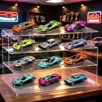 Voiture miniature de course 1/64 personnalisée pour enfants, modèle de véhicule en alliage à roues libres, jouet de simulation