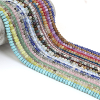 4x6mm naturel Rondelle pierre boulier forme Turquoise Amazonite Agate perles entretoises en vrac pour la fabrication de bijoux bracelets à bricoler soi-même collier