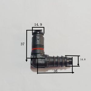 Conector Rápido en Codo de 14.9mm de Plástico para Piezas Hidráulicas Sinotruk Aowei - Product Image 1