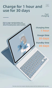 เคสคีย์บอร์ดพลาส<span class=keywords><strong>ต</strong></span>ิกสำหรับ iPad Mini พร้อมไฟ RGB Backlit ความถี่ <span class=keywords><strong>5</strong></span>.8GHz เชื่อม<span class=keywords><strong>ต</strong></span>่อไร้สายผ่าน USB 2.0 รองรับการพิมพ์<span class=keywords><strong>แบ</strong></span>บ Anti-Ghosting  พร้อมโลโก้สั่งทำพิเศษ - Product Image 4