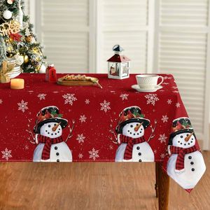 Mantel de tela para Navidad y Año Nuevo, decoración de mesa de algodón y poliéster para fiestas, cocina y hogar - Product Image 2