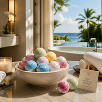 Bombes de bain à marque privée, ensemble de bombes de bain bio et bombes de bain au sel pour les suites spa d'hiver des stations de ski alpins
