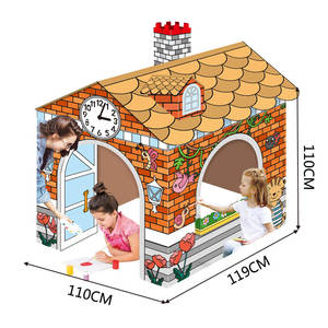 119 см театр картона дом расцветки "сделай сам", чертежное игрушка Детские игрушки для рисования - Product Image 3