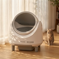 Litière pour chat électrique autonettoyante avec caméra intégrée, design ouvert sécurisé, désodorisant IA, grand espace, nettoyage facile