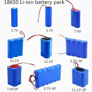 18650 पैक 1800mah 2S1P ली-आयन बैटरी पैक 7.4v 1800mah ली आयन रिचार्जेबल बैटरी
