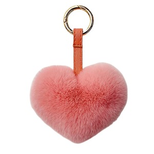 Cadeau promotionnel : <span class=keywords><strong>Porte</strong></span>-<span class=keywords><strong>clés</strong></span> <span class=keywords><strong>pompon</strong></span> en fausse <span class=keywords><strong>fourrure</strong></span> <span class=keywords><strong>véritable</strong></span> et moelleuse de 10 cm, motif dessin animé, en forme de fleur ou de cœur, pour sac ou voiture - Product Image 1