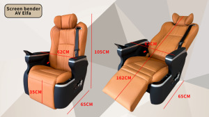 Intérieur de siège d'aviation Siège de voiture aero de luxe vip électrique modifié avec massage ventilé pour vip van <span class=keywords><strong>totota</strong></span> alphard - Product Image 6