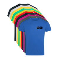 T-shirt formel à col rond personnalisé avec logo, respirant, à séchage rapide, tricoté, pour le sport, la gym, coupe confortable