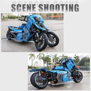Moto Volante Créative et Originale, Modèle MOC, Ensemble de Blocs de Construction en Plastique, Jouet Éducatif, Briques, Cadeau pour Enfants et Garçons - Product Image 3