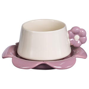 Ins Hàn Quốc Hoa Shaped gốm cốc cà phê và chiếc đĩa thiết lập sáng tạo hoa gốm Latte <span class=keywords><strong>cup</strong></span> - Product Image 5