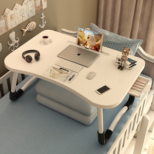 Foldable Wood Dormitory <b>Study</b> <b>Desk</b> Eco-Friendly Stackable Small Bed <b>Desk</b> for Lazy Persons - Product Image 2
