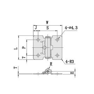 Stainless Steel Heavy Duty Industrial Hinge B-2118S Surface Mount Damping Swing Folding Cabinet Electrical Box Hinge - Product Image 1
