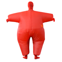 Costume gonflable pour adulte en forme de poisson rouge et blanc, convient aux personnes de 1,5 à 2 m. Idéal pour Noël, le cosplay, les fêtes, les spectacles sur scène et les bals masqués
