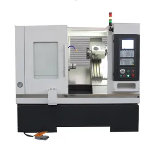 Torno de torneado de metal CNC de cama inclinada de alta precisión Tck40M