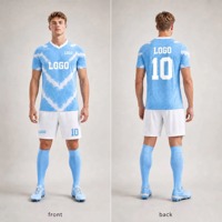 Ensemble de maillots de football personnalisés OEM ODM, respirant, imprimé motif nuage en V, kit uniforme de football, logo personnalisé, nom, numéro, équipe sportive