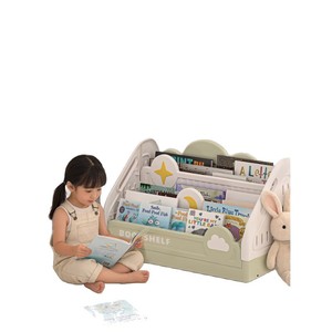 Estante de almacenamiento para libros para niños, organizador plegable de 3 niveles para libros y juguetes, habitación infantil - Product Image 5