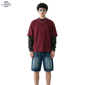 Camisetas de Algodón Grueso de Alta Calidad de 180 Gramos al por Mayor, Camisetas de Manga Larga Gruesas para <span class=keywords><strong>Hombre</strong></span>, Camisetas de Manga Larga con Paneles - Product Image 4