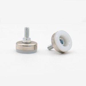 Furniture <b>Leg</b> Adjustable Feet Nylon Base Nickel Plated Metal Cover White <b>Sofa</b> Use Minimalist Design Easy Installation - Product Image 3