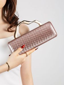 Factory Direct sale evening bags Bulk OEM Woven PU Leather bags Custom logo top Handle handbags Wholesale Women's clutch Bags - Product Image 1