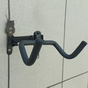 Support mural pliable et réglable en acier renforcé pour vélo, avec crochet de rangement, options de base couleur OEM pour VTT et vélos de route - Product Image 1