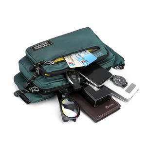 Sac banane en nylon pour homme We Power, sac de poitrine pour course en extérieur, sac bandoulière couleur unie pour les loisirs et les voyages - Product Image 4