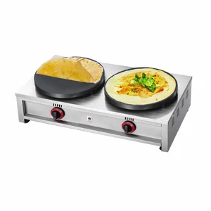 Oem Odm Crepe Maker Professional Double-head Crepe Machine Crepe Maker Commercial Crepe Making Machine Gas