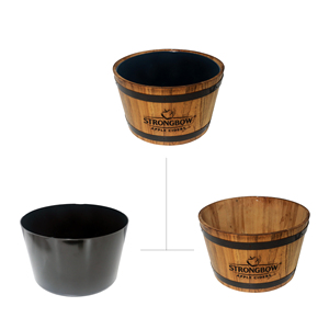 Seau à glace rond en bois de couleur naturelle à double paroi, design spacieux, garde les boissons fraîches, pour Espagne, Yichang, <span class=keywords><strong>Desperados</strong></span>, Mosstowie - Product Image 6
