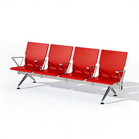 Chaises d'attente publiques en métal pour gare, hôpital, 3 places, banc d'attente, vente chaude