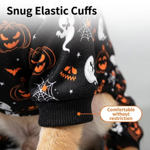 <span class=keywords><strong>Pijama</strong></span> de Halloween para Perro con Estampado de Calabaza y Fantasma, Mono de Cuatro Patas de Poliéster Suave para Perros y Gatos Pequeños y Medianos, <span class=keywords><strong>Disfraz</strong></span> Festivo - Product Image 3