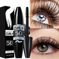 CARATKEY Mascara 5D Volumisant et Courbant Imperméable Longue Tenue Anti-Bavures Effet Naturel Base Quotidienne pour Cils Maquillage