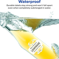 Étiquettes autocollantes personnalisées pour bouteilles de jus, résistantes à l'eau et aux basses températures, colorées, en forme de mangue, pour service d'impression d'étiquettes.