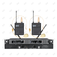 Microphone dynamique sans fil portable professionnel à double canal EIF HD-1100 pour chant, karaoké, fête, haute qualité, XLR