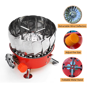 Outdoor Gas Klein Vierkant Fornuis Draagbare Outdoor Opvouwbare <span class=keywords><strong>Camping</strong></span> Gas Kaart <span class=keywords><strong>Lotus</strong></span> Kachel Kop Klein Vierkant Fornuis - Product Image 5
