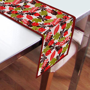 Chemin de table imprimé simple 100 % coton, qualité supérieure, écologique, réutilisable, décoration de table en tissu pour les dîners, les fêtes et les événements - Product Image 3