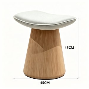 Silla de Restaurante de Madera Contemporánea con Asiento Acolchado y Juego de Mesa Redonda para Área de Comedor, Muebles Comerciales de Diseño Moderno - Product Image 6
