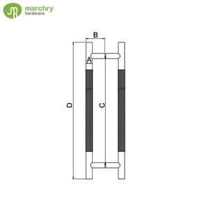 Modern Satin Knurled <b>Handle</b> Use on Glass <b>Door</b> Stainless Steel High Quality Knurled <b>Door</b> <b>Pull</b> <b>Handle</b> for Glass <b>Door</b> - Product Image 2