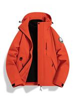 Veste d'hiver en polaire imperméable pour homme avec design trois-en-un, option de logo personnalisé, coupe-vent, technologie 3000 mm