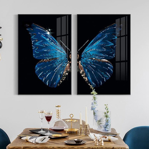 Venta al por mayor <span class=keywords><strong>de</strong></span> encargo oro Animal moderno mariposa <span class=keywords><strong>pintura</strong></span> abstracta arte <span class=keywords><strong>de</strong></span> plástico con marco para la sala <span class=keywords><strong>de</strong></span> decoración - Product Image 4