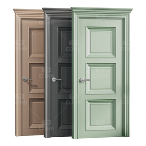 Pabrik Top Cina desain Eropa multiwarna tahan air prewhung <span class=keywords><strong>Interior</strong></span> Modern ruang kayu Solid pintu Perancis untuk rumah - Product Image 3