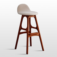 Chaise haute classique en bois massif, tabouret de bar en bois, tabouret de bar à hauteur de comptoir avec repose-pieds pour cuisine, bar, maison