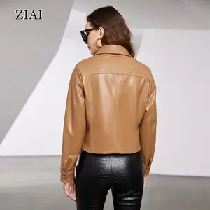 Luxury Clothing Autumn Custom Outdoor Winter Jackets Female Black Motorcycle Women PU Leather Jacket Plus Size Coat