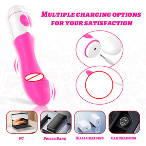 Güçlü El Tipi Vibratör G Noktası Stimülasyon Masaj Aleti Yumuşak Silikon Su Geçirmez USB Şarjlı Sessiz Yetişkin Seks Oyuncağı Kadınlar için - Product Image 3