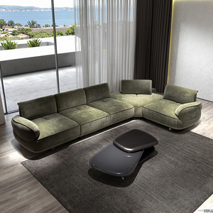 2024 Milan phong cách Ins ốc <span class=keywords><strong>sofa</strong></span> cao cấp góc nhiều người thiết lập cho căn hộ nhỏ & biệt thự mô hình mới cong xốp Điền - Product Image 6