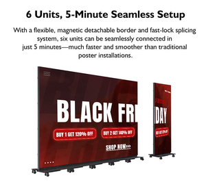 Schermo <span class=keywords><strong>LED</strong></span> Pieghevole P2.<span class=keywords><strong>5</strong></span> da 80\" per Pubblicità Interna ed Esterna, Display Digitale a Pavimento - Product Image 5