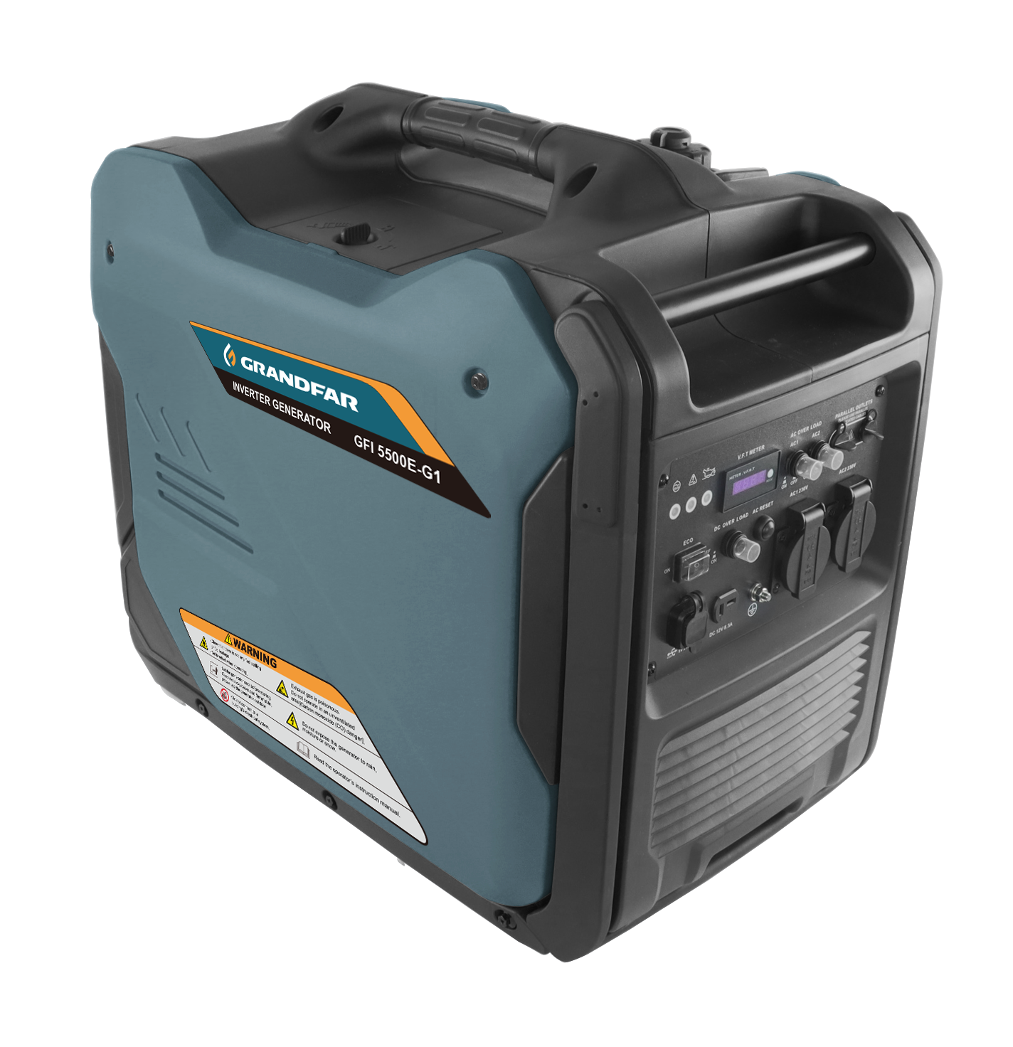 GRANDFAR 5000 Вт Мощный Портативный Бензиновый инвертор бесшумный генератор 220 в 240 В