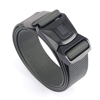 YWHCHI Stock hommes tissu ceinture boucle en métal dégagement rapide ceinture tactique chasse randonnée sport ceinture sangle