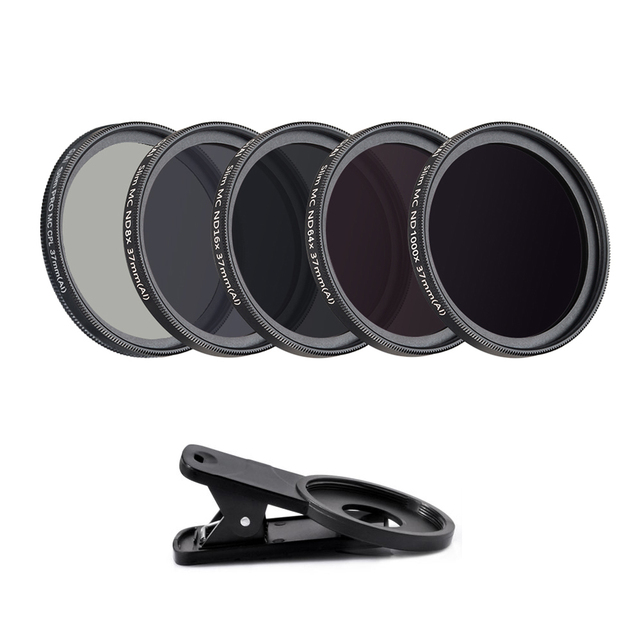 Phone Lens Filter Set 37mm CPL ND8 ND16 ND64 ND1000 Filter Camera Filter
